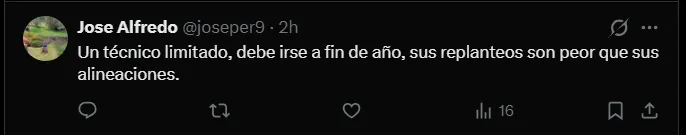Fuente: 'X'.