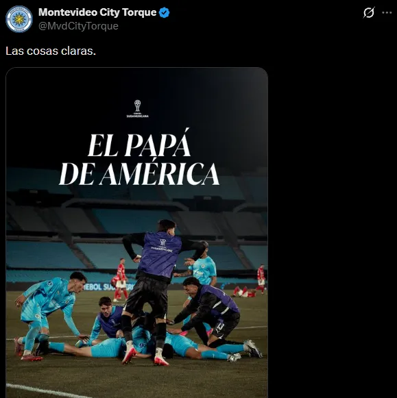 Una de las burlas de Montevideo City Torque a Cienciano (X @MvdCityTorque).