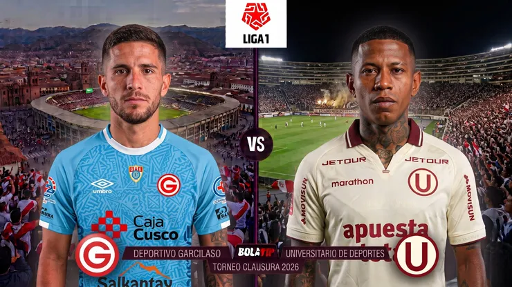 Deportivo Garcilaso y Universitario se enfrentan por el Torneo Clausura 2026.