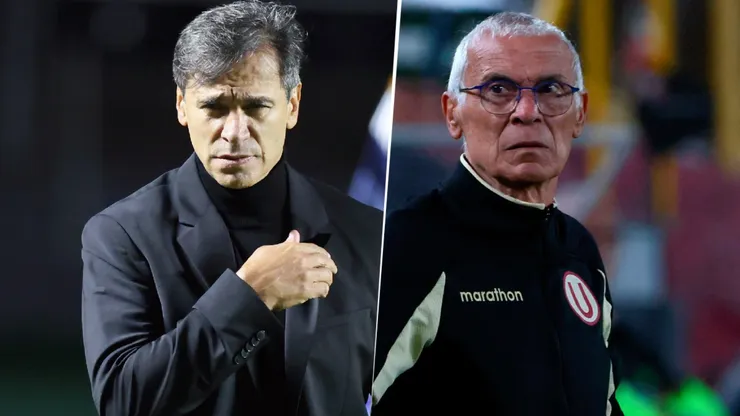Fabián Bustos, exentrenador de Universitario y el actual, Héctor Cúper.