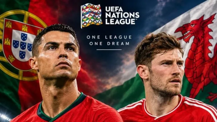 Cristiano Ronaldo en las alineaciones de Portugal vs. Gales.
