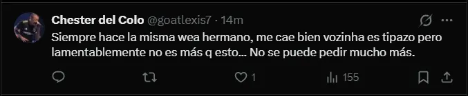 Fuente: 'X'.