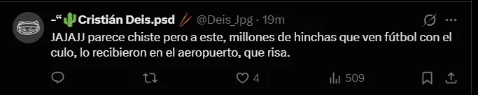 Fuente: 'X'.