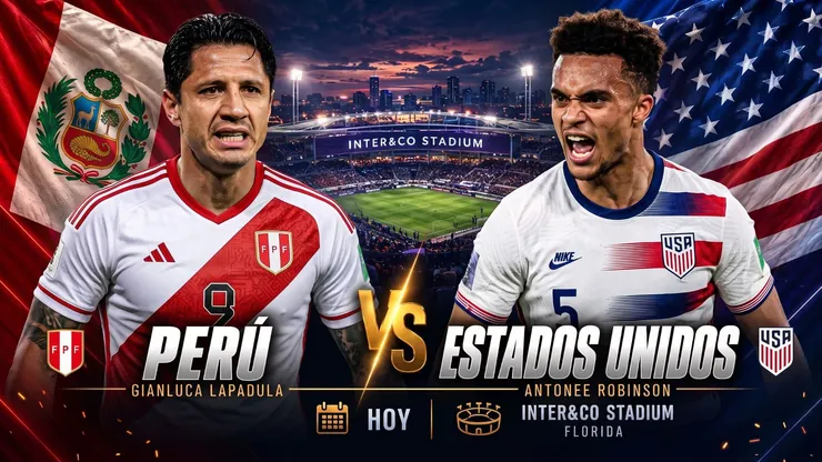 Perú vs. Estados Unidos por Amistoso FIFA.
