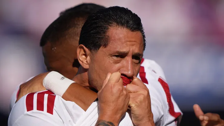 Gianluca Lapadula, autor del empate de Perú.