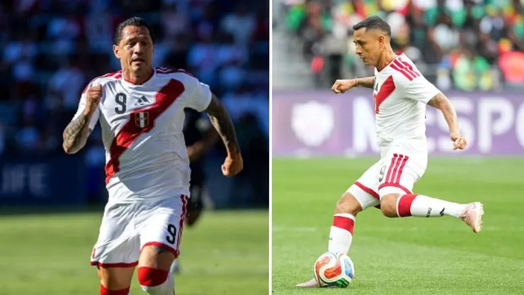 Gianluca Lapadula y Yoshimar Yotún.