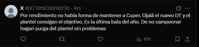 Fuente: 'X'.