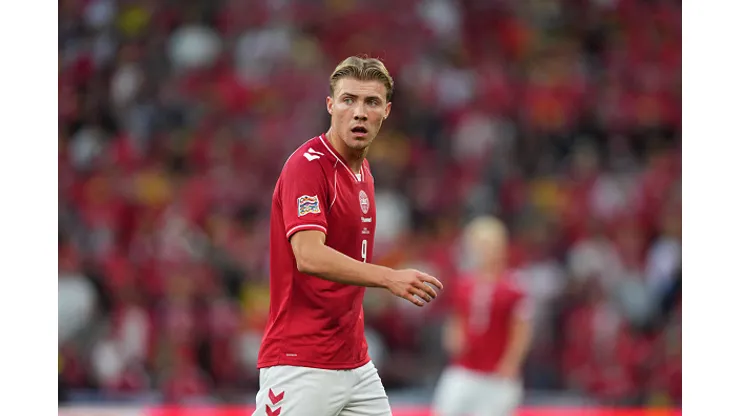 Rasmus Højlund, delantero de Dinamarca.