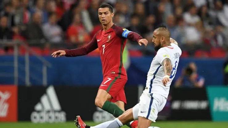 Arturo Vidal y Cristiano Ronaldo.