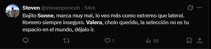 Fuente: 'X'.
