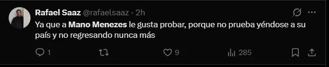 Fuente: 'X'.
