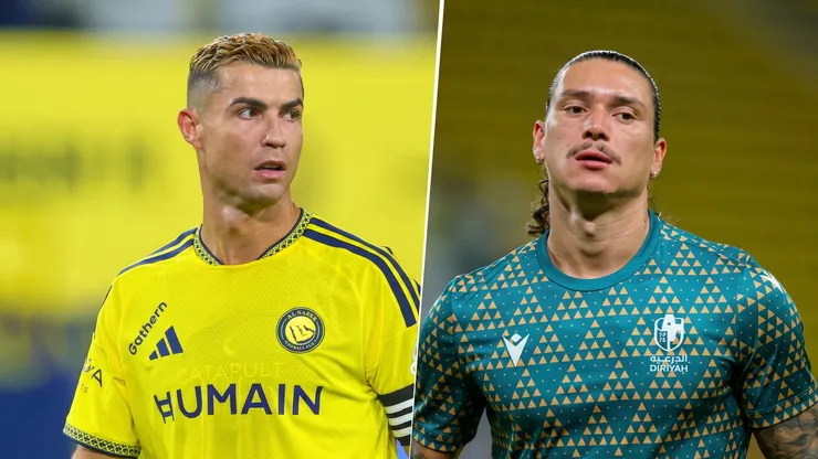 Cristiano Ronaldo y Darwin Núñez, figuras de Al Nassr y Al Diriyah.