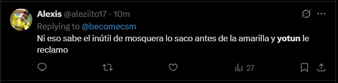 Fuente: 'X'.