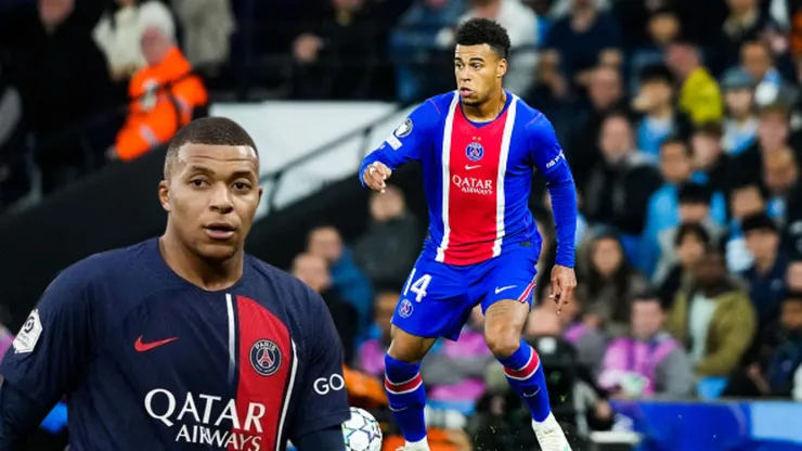 Desiré Doué y Kylian Mbappé.
