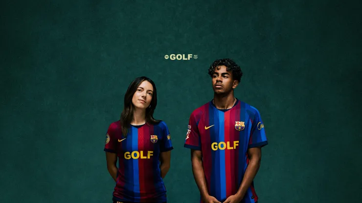 La nueva camiseta del Barcelona presentada por Aitana Bonmatí y Lamine Yamal.