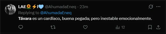Fuente: 'X'.