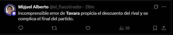 Fuente: 'X'.