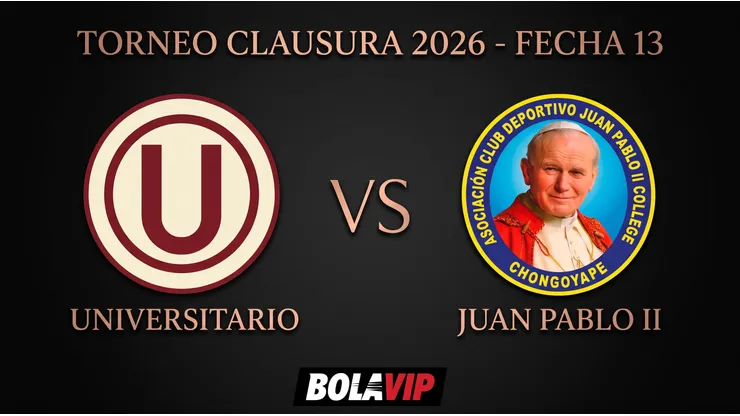 Universitario vs. Juan Pablo II por el Torneo Clausura 2026.