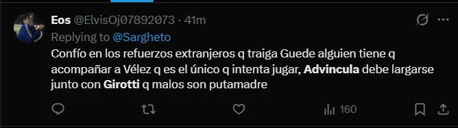 Fuente: 'X'.