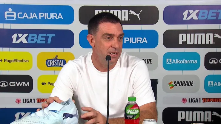 Pablo Guede, entrenador de Alianza Lima, en la conferencia de prensa posterior al 3-2 de Sporting Cristal.