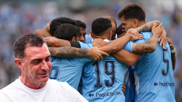 Jugadores de Sporting Cristal y Pablo Guede.