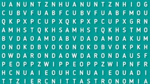 Solo para REYES DEL ESPACIO: encuentra la palabra ASTRONOMÍA en 6 segundos