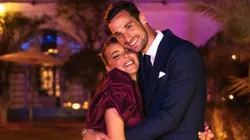 Sergio Rico y su esposa Alba Silva.