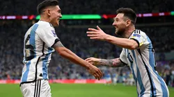 Nahuel Molina y Lionel Messi.