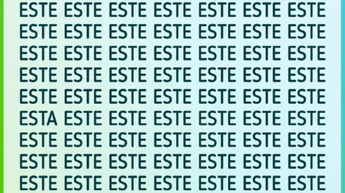 Acertijo visual NIVEL EXPERTO: encuentra la palabra "ESTA" en 30 segundos