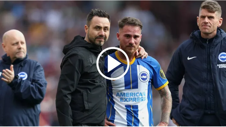Alexis Mac Allister se despidió de la afición del Brighton. Getty Images.