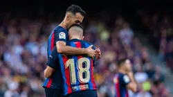 Jordi Alba, Sergio Busquets (Twitter Oficial FC Barcelona)