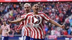 Antoine Griezmann y Nahuel Molina, otra vez figuras en el Atlético de Madrid. Getty Images.