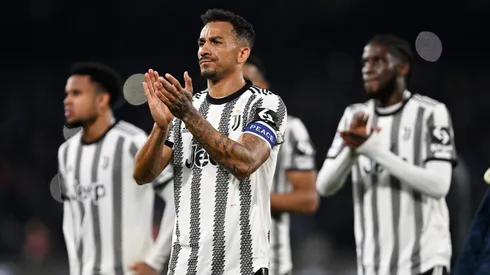 NAPLES, ITALY – JANUARY 13: Danilo of Juventus shows his disappointment after the Serie A match between SSC Napoli_Juventus at Stadio Diego Armando Maradona on January 13, 2023 in Naples, Italy. (Photo by Francesco Pecoraro/Getty Images)