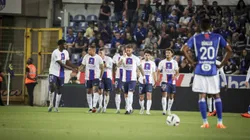 El festejo de PSG por el gol de Messi.