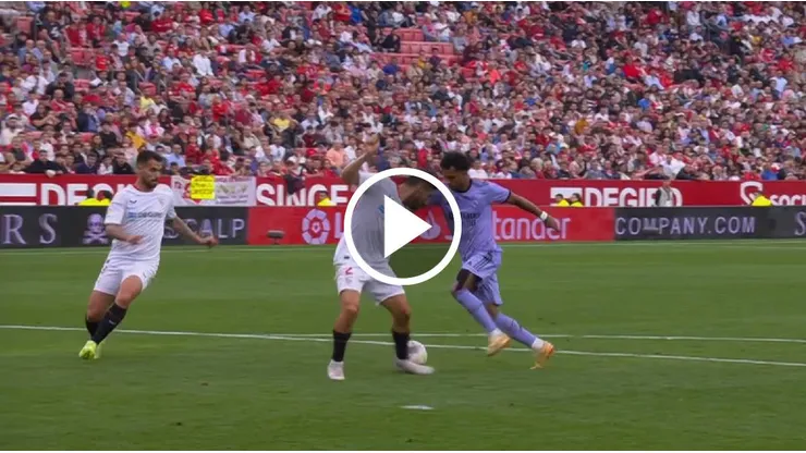 VIDEO | Rodrygo saca a pasear a Montiel y marca un GOLAZO contra el Sevilla