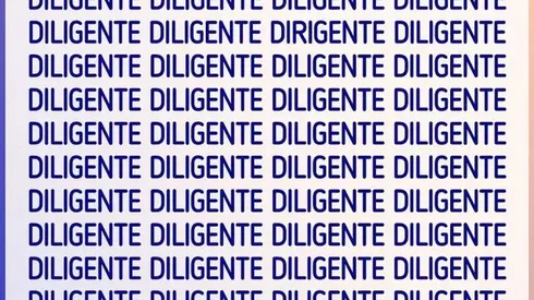 Solo para detectives: ubica la palabra DIRIGENTE en 7 segundos