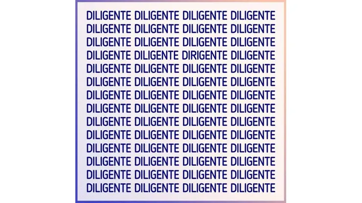Solo para detectives: ubica la palabra DIRIGENTE en 7 segundos