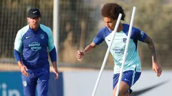 Diego Simeone y Axel Witsel.