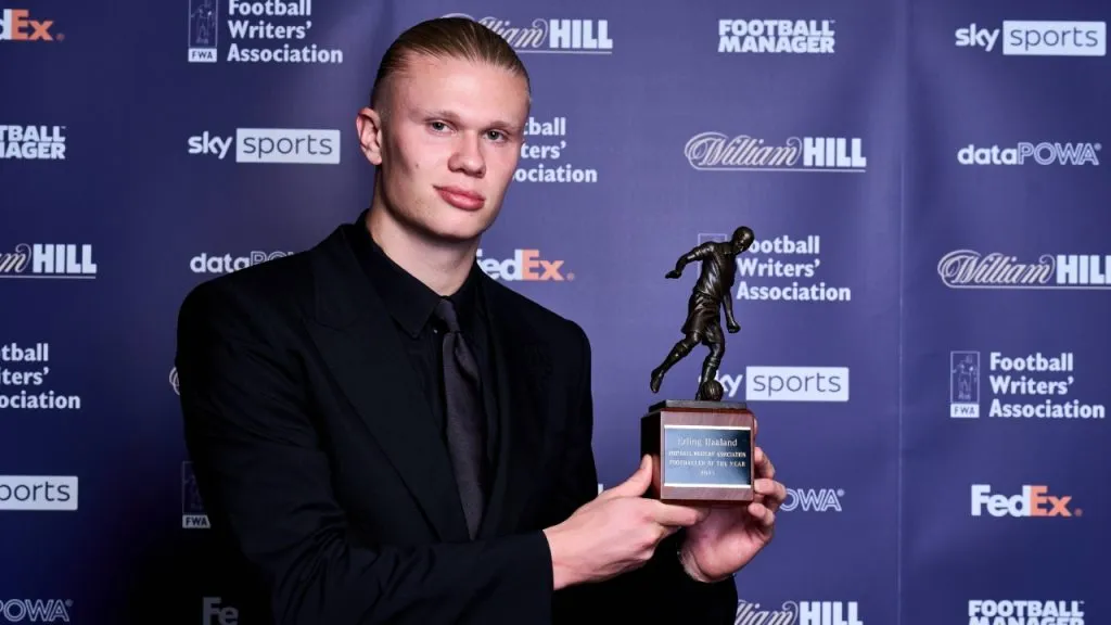 Haaland y un nuevo premio a su colección (IMAGO / PA Images).