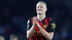 La sonrisa de Erling Haaland, en su último partido ante Brighton.