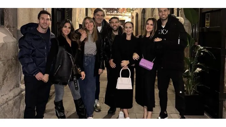 Lionel Messi se volvió a encontrar con Jordi Alba y Sergio Busquets.