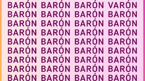 EL 80% NO PUDO: encuentra la palabra VARÓN en 5 segundos
