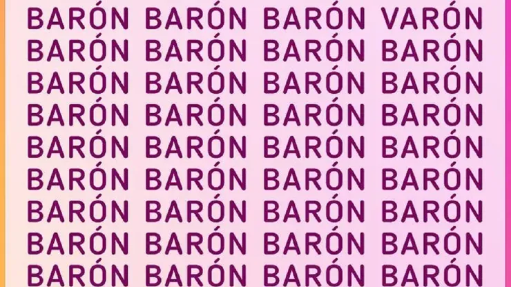 EL 80% NO PUDO: encuentra la palabra VARÓN en 5 segundos