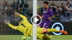 Nico González y su definición a gol ante Handanovic.