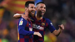Lionel Messi le dedicó unas palabras a Jordi Alba por el anuncio de su salida del FC Barcelona. Getty Images.