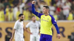 El puño en alto de Cristiano Ronaldo, autor del gol del triunfo de Al Nassr.