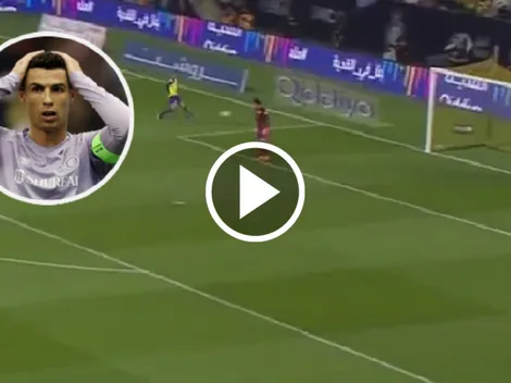 Insólito: CR7 erró un gol con el arco vacío y fue la burla de todos