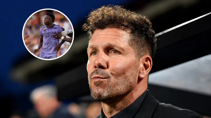 Diego Simeone respaldó a Vinícius. Getty Images