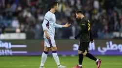 Uno saldría y el otro entraría. Cristiano Ronaldo y Lionel Messi podrían ni siquiera cruzarse en Arabia Saudita. Getty Images.