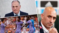 Luis Rubiales criticó a Javier Tebas por el cruce que tuvo con Vinícius Júnior en redes sociales. Getty Images.